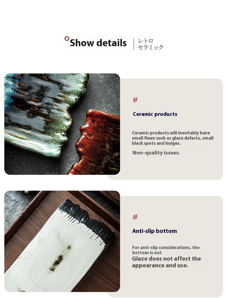 Large Western Specialty Ceramic Flat Plate