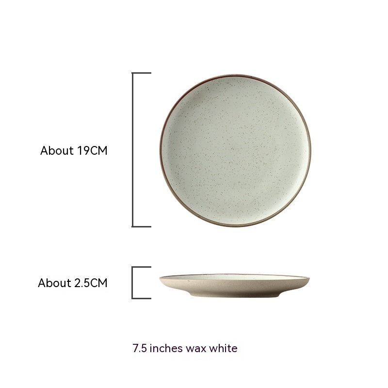 Round Light Ceramic Plate
