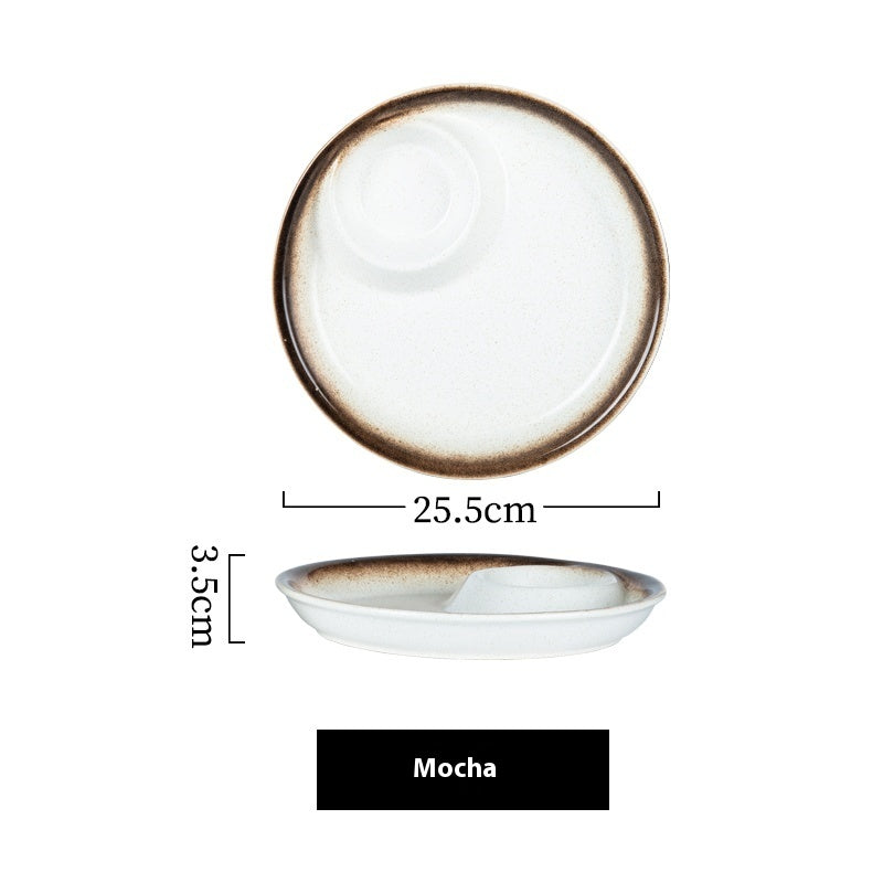 Ceramic Creative Round Square Plate