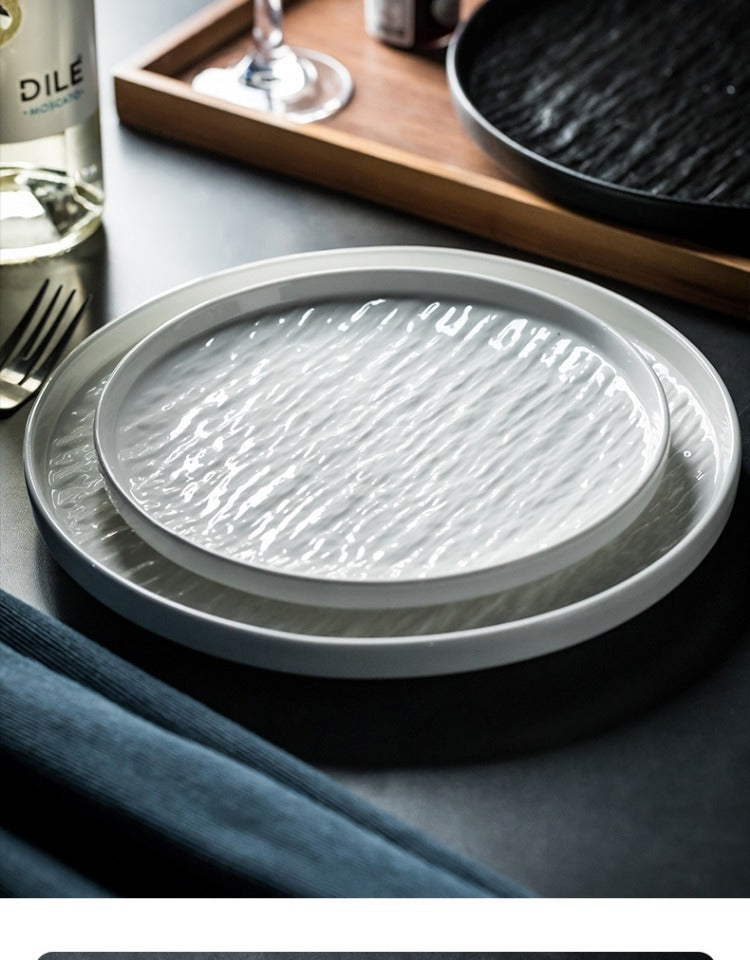 Stone Pattern Ceramic Flat Plate