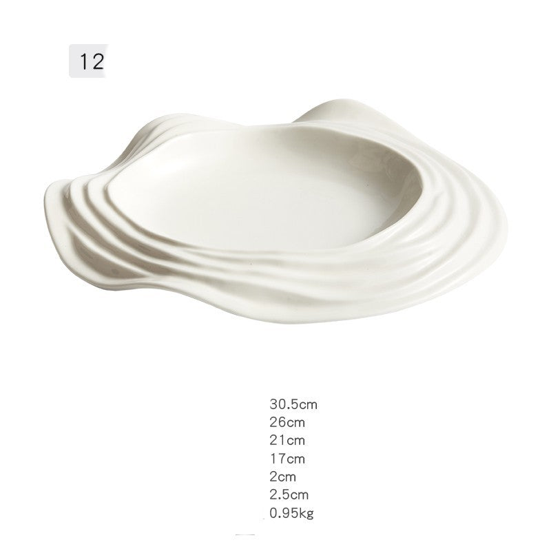 White Plate Ceramic Tableware