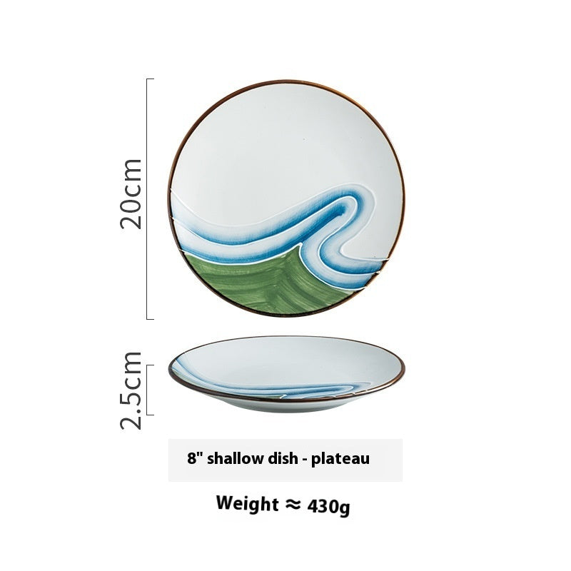 Creative Ceramic Round Household Plate