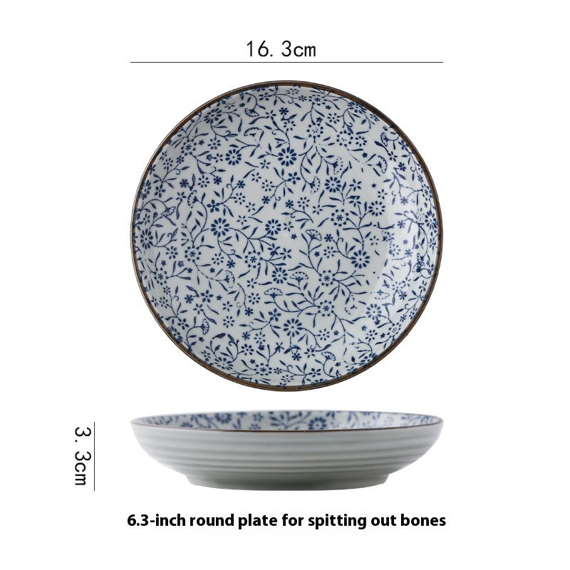 Table Top Underglaze Porcelain Plate