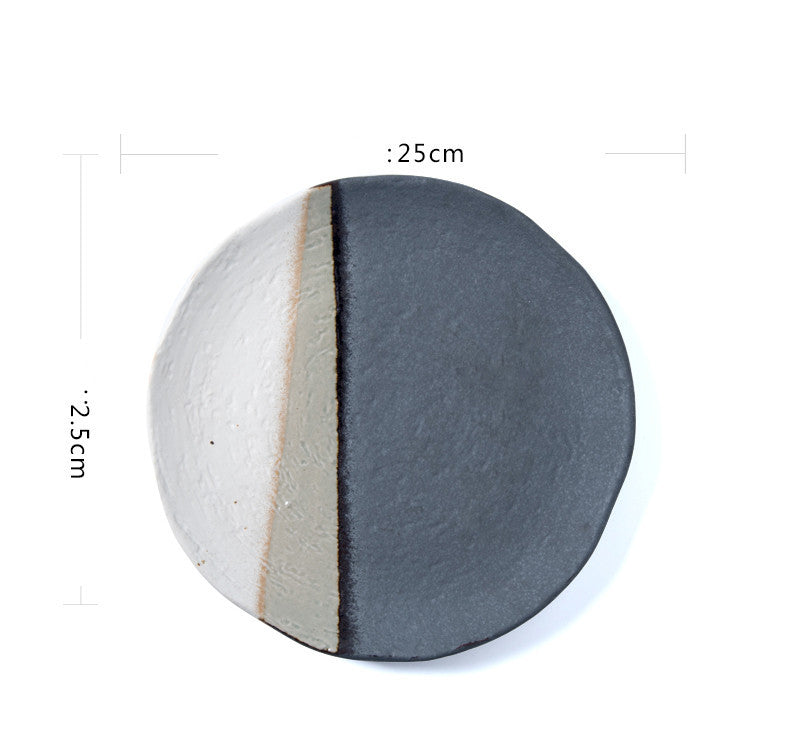 Retro Elegant Ceramic Round Square Plate
