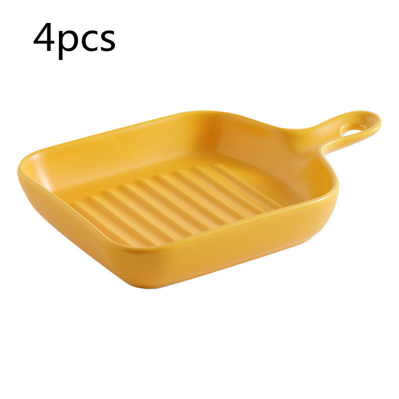 Handle Ceramic plate