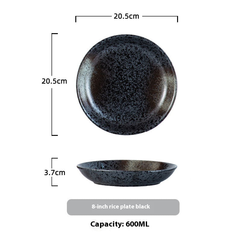 Household Ceramic Round Dinner Plate Small Plate