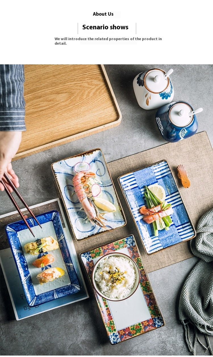 Creative Vintage Rectangle Ceramic Plate