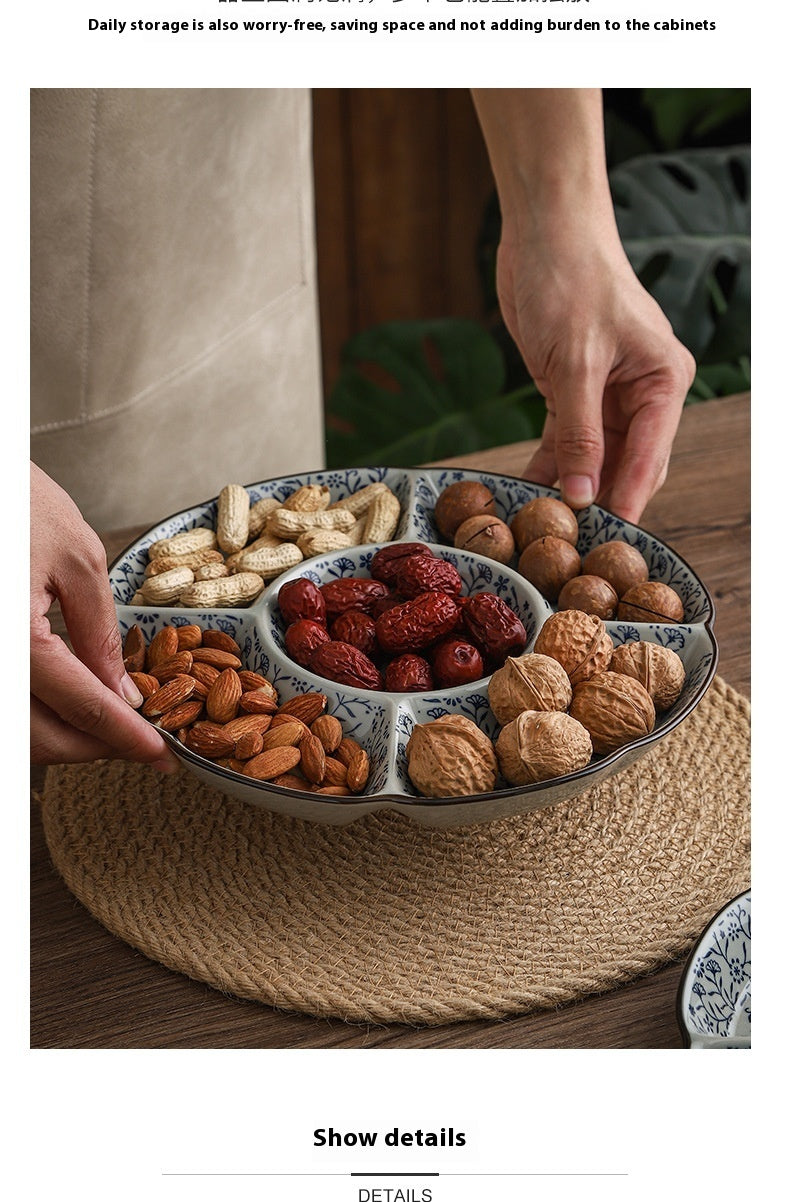 Five-grid Ceramic Restaurant Hotel Plate