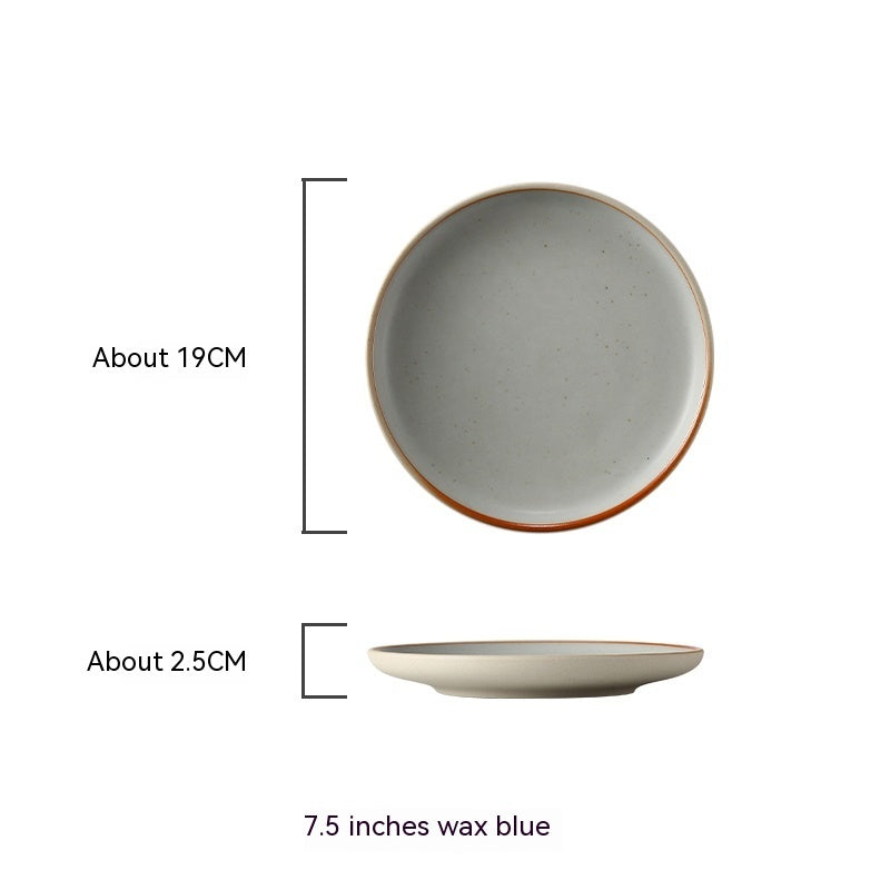 Round Light Ceramic Plate