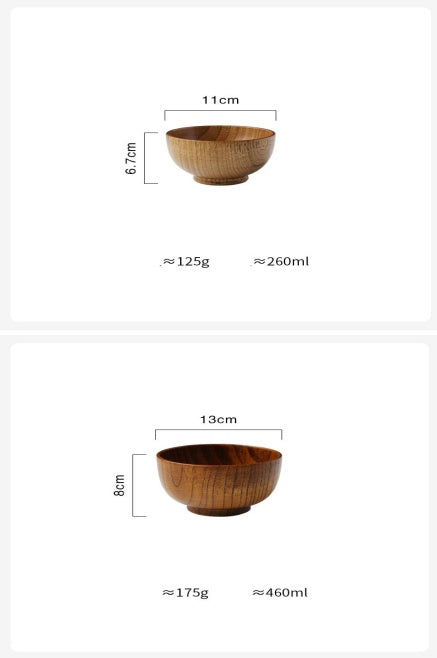Wooden Small and Large Bowl