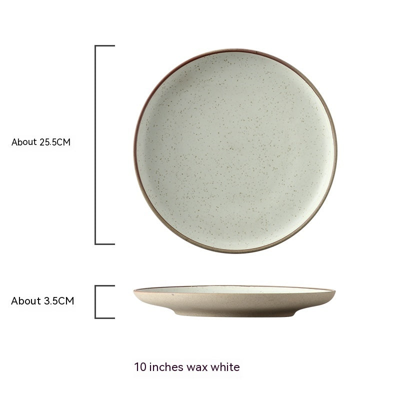 Round Light Ceramic Plate