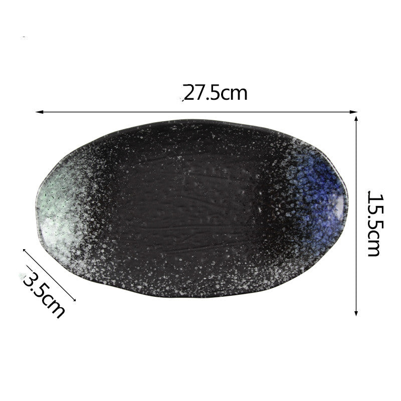 Elegant Creative Ceramic Oval Flat Plate