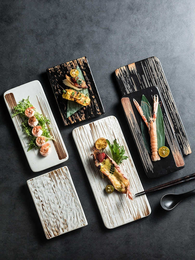 Rectangular Underglaze Porcelain Plate