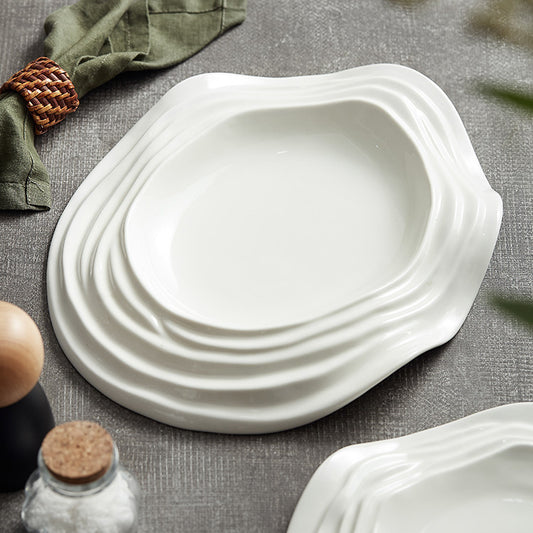 White Plate Ceramic Tableware