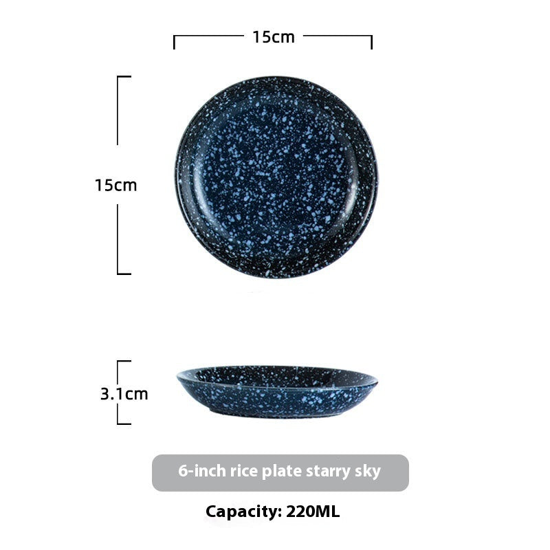 Household Ceramic Round Dinner Plate Small Plate