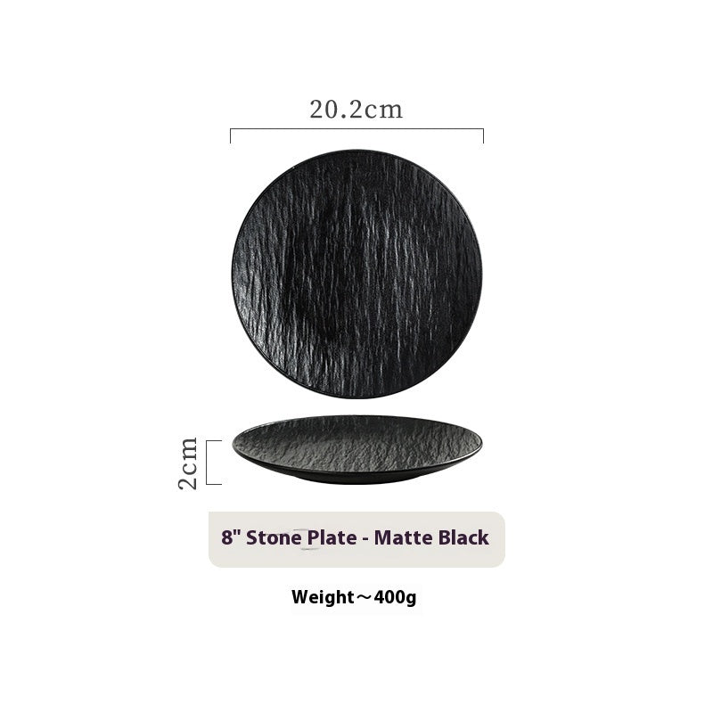 White Stone Pattern Plate