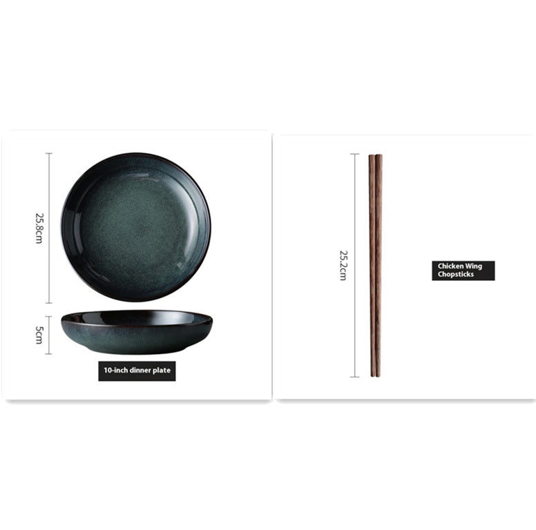 Creative Retro Style Ceramic Plate Bowl