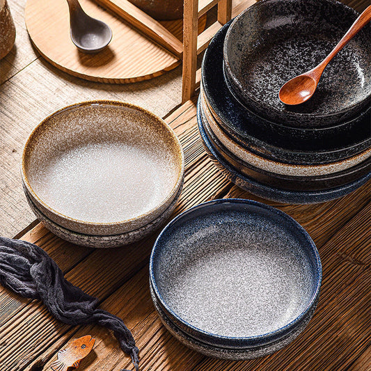 Retro Domestic Underglaze Porcelain Plate