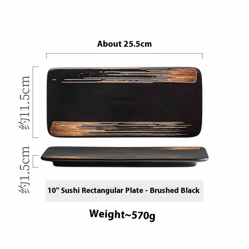 Rectangular Underglaze Porcelain Plate