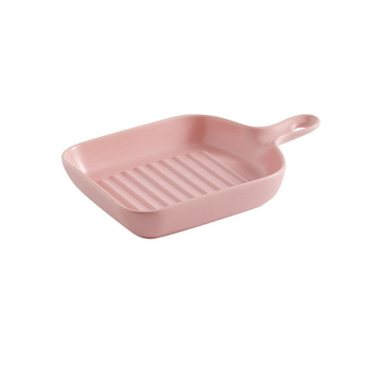 Handle Ceramic plate