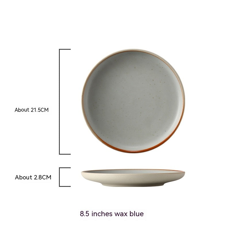 Round Light Ceramic Plate