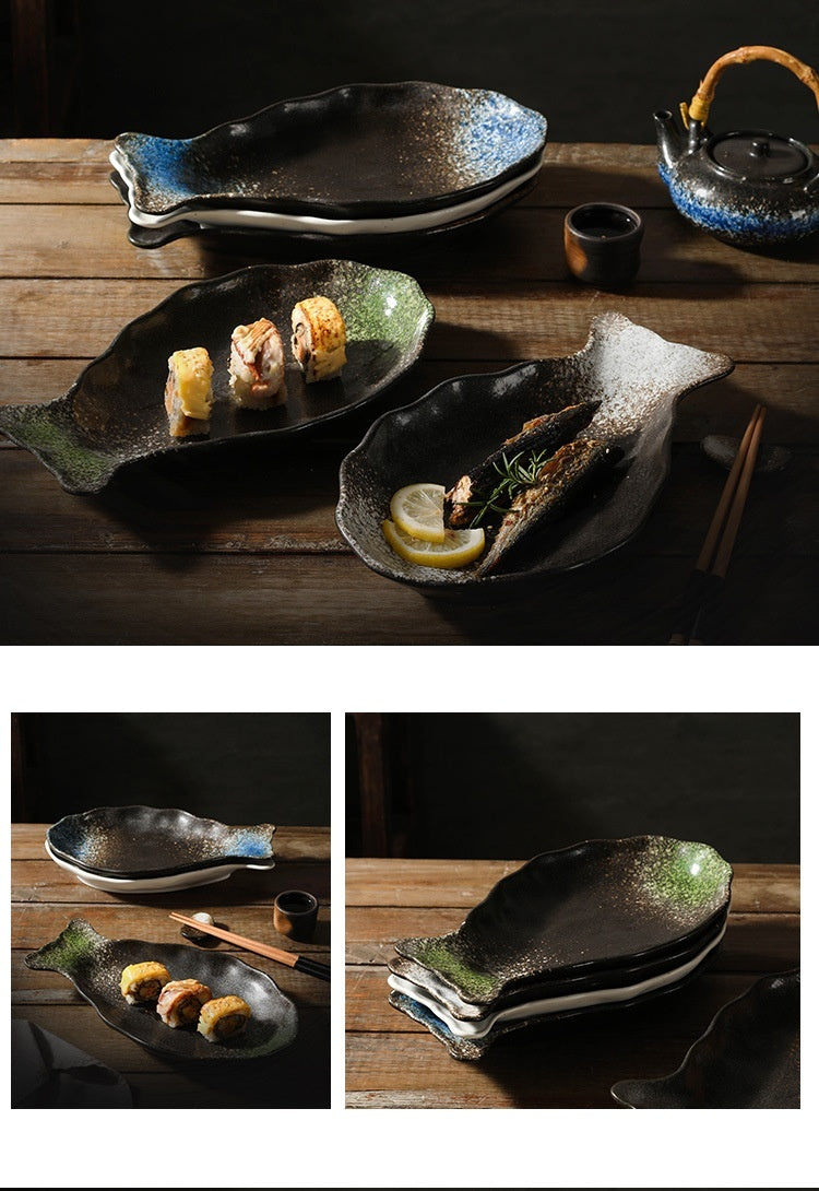 Household Fish Pattern Ceramic Plate