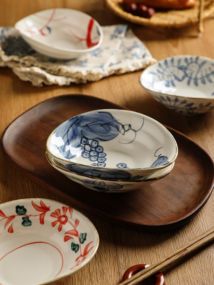 Retro Breakfast Ceramic Deep Plate