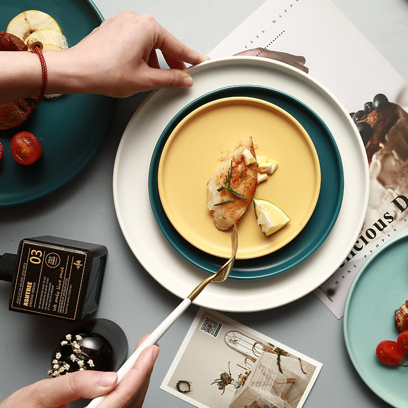 Creative Ceramic Simple Flat Plate