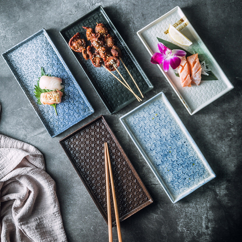 Ceramic Household Rectangular Snack Plate