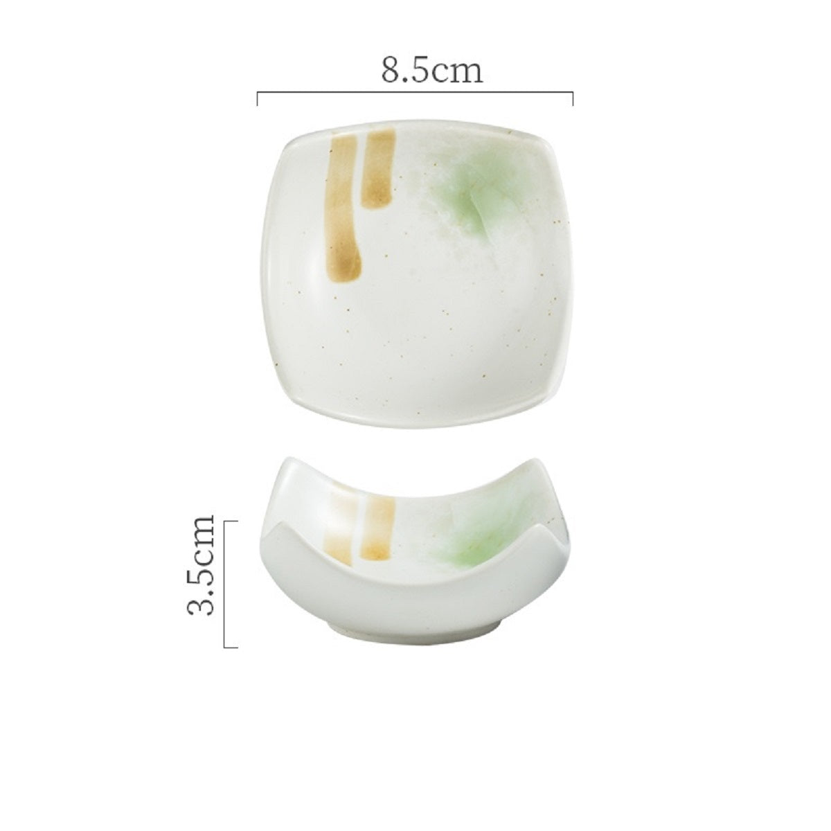 Curved Ceramic Four-corner Dish