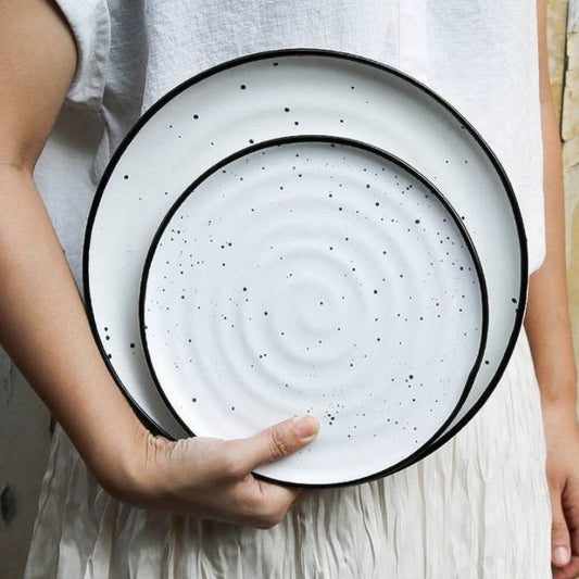 Ceramic Round Plate Decorative Tableware