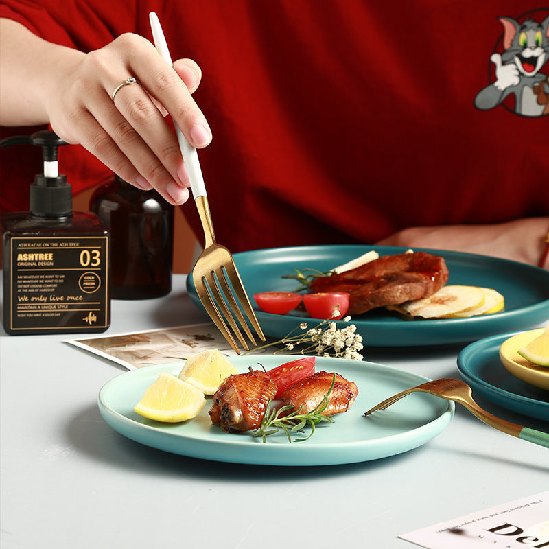 Creative Ceramic Simple Flat Plate