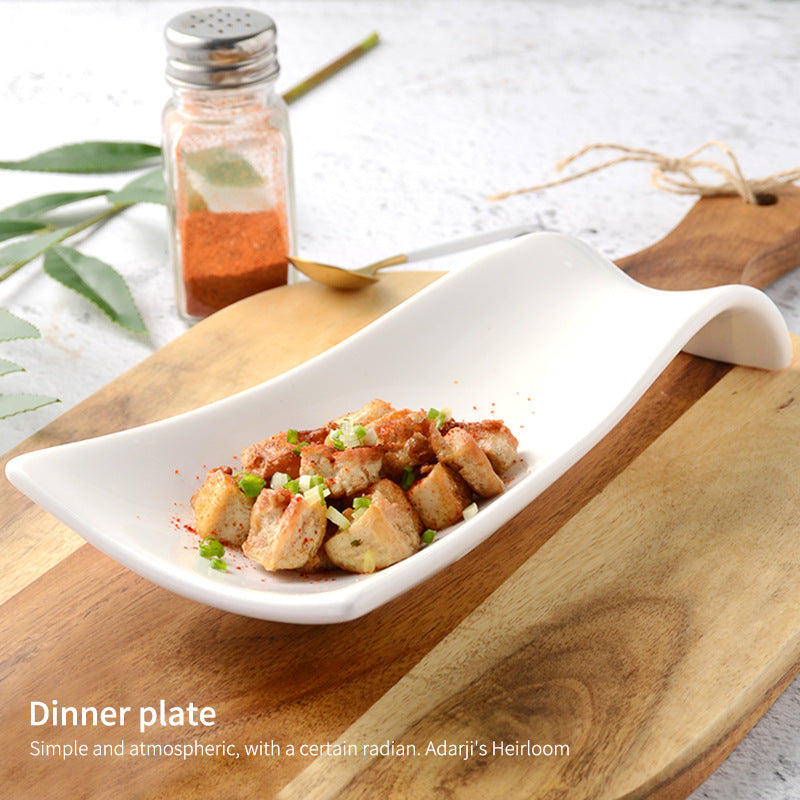 White Hotel Ceramic Tableware Plate