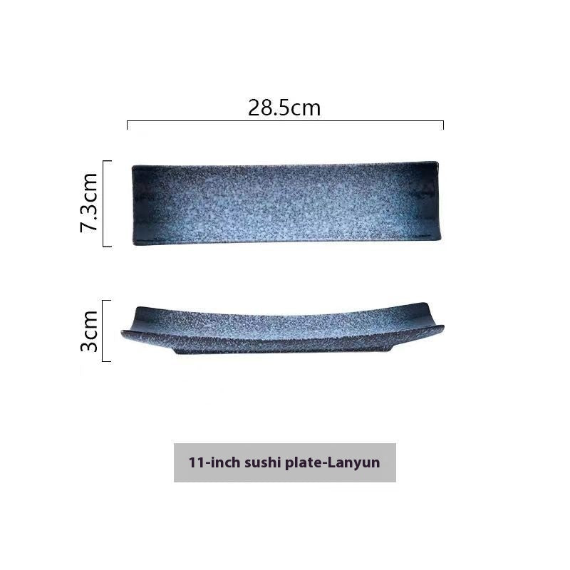 Hotel Household Restaurant Ceramic Long Plate