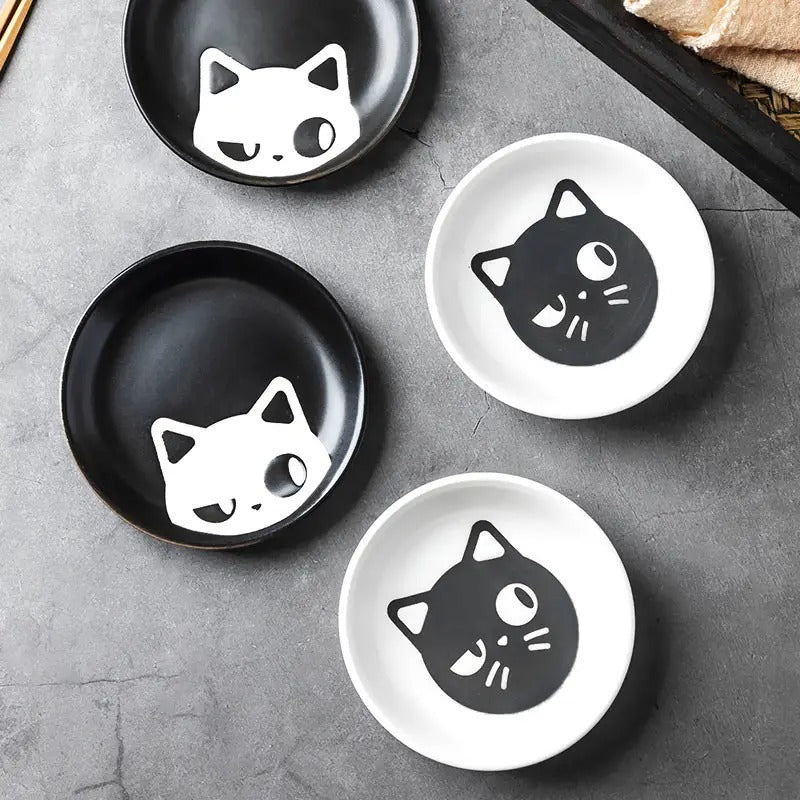 Household Cartoon Cat Ceramic Plate