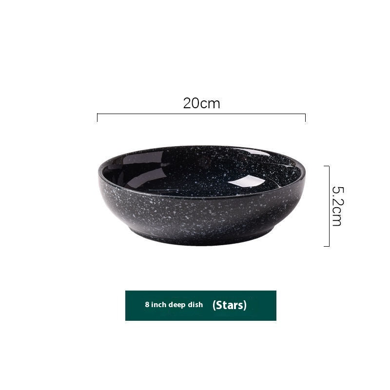 Retro Domestic Underglaze Porcelain Plate