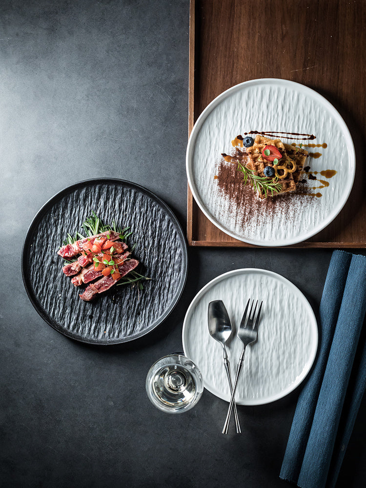 Stone Pattern Ceramic Flat Plate