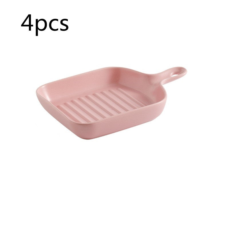 Handle Ceramic plate