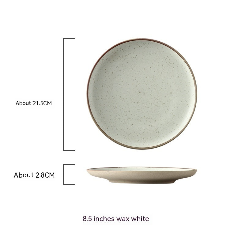 Round Light Ceramic Plate
