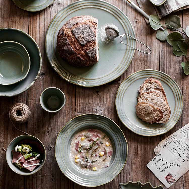 Rustic Elegance Ceramic Dinnerware Plate