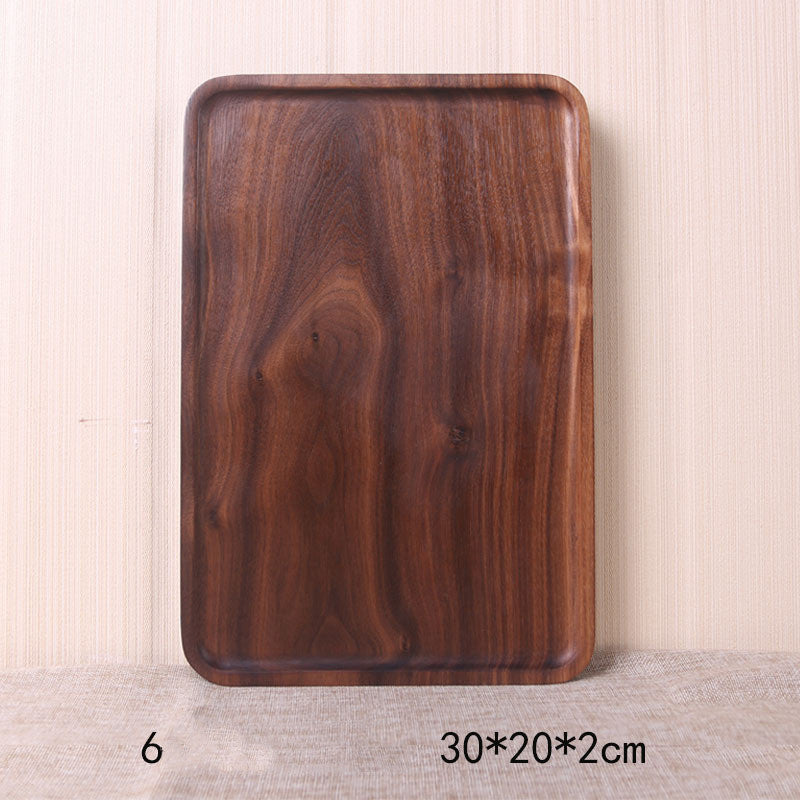 Japanese Style Wooden Black Walnut Plate