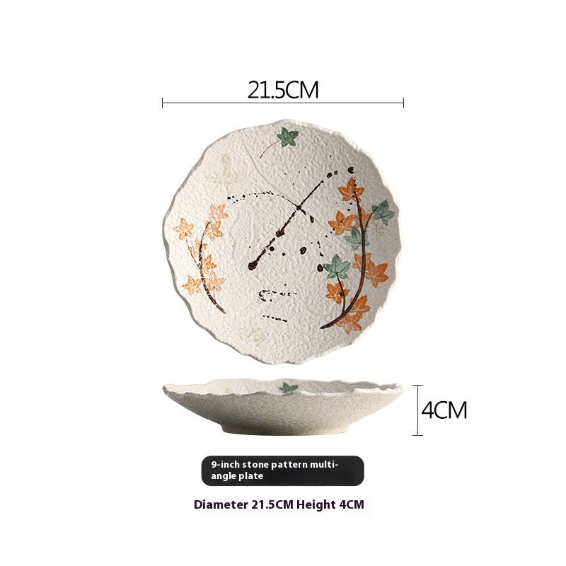 Creative Flower Household Ceramic Tableware Plate