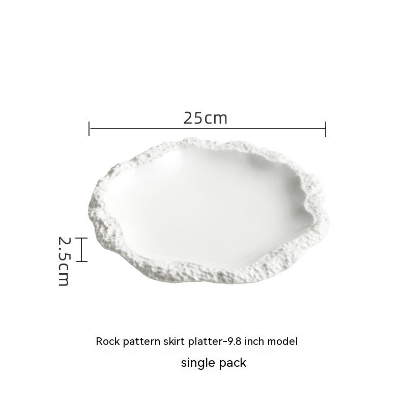 Stone Pattern Ceramic Plate