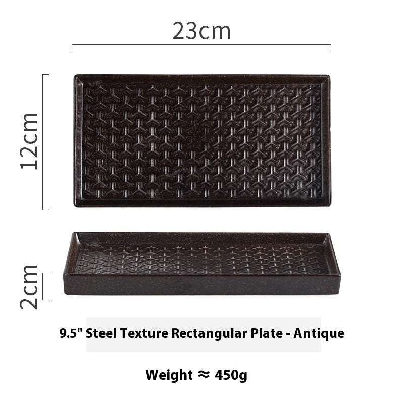 Ceramic Household Rectangular Snack Plate