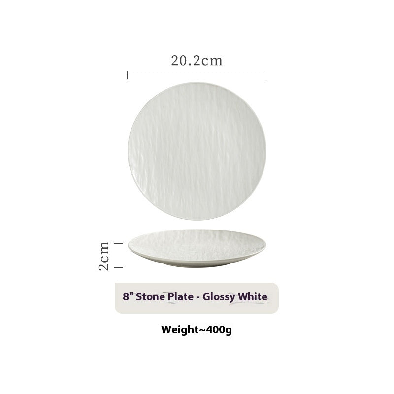 White Stone Pattern Plate