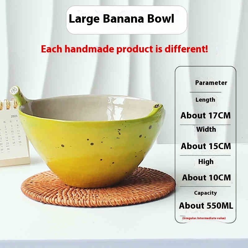 Keramički ručno rađeni tanjur s bananama