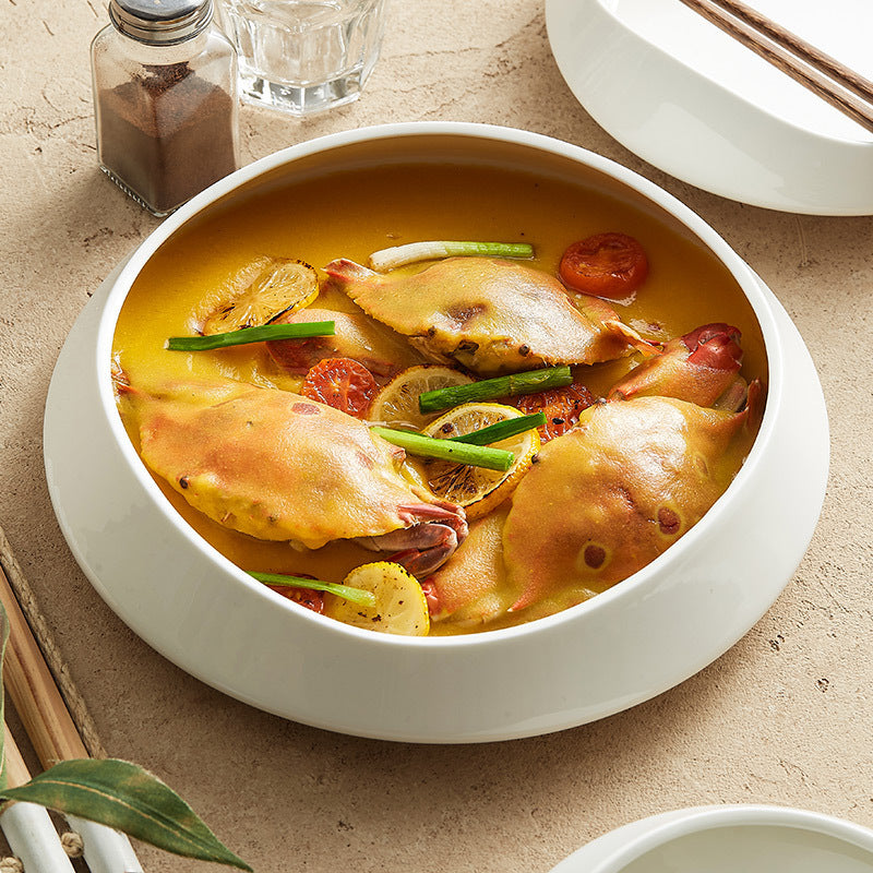 Creative White Porcelain Household Ceramic Dishes