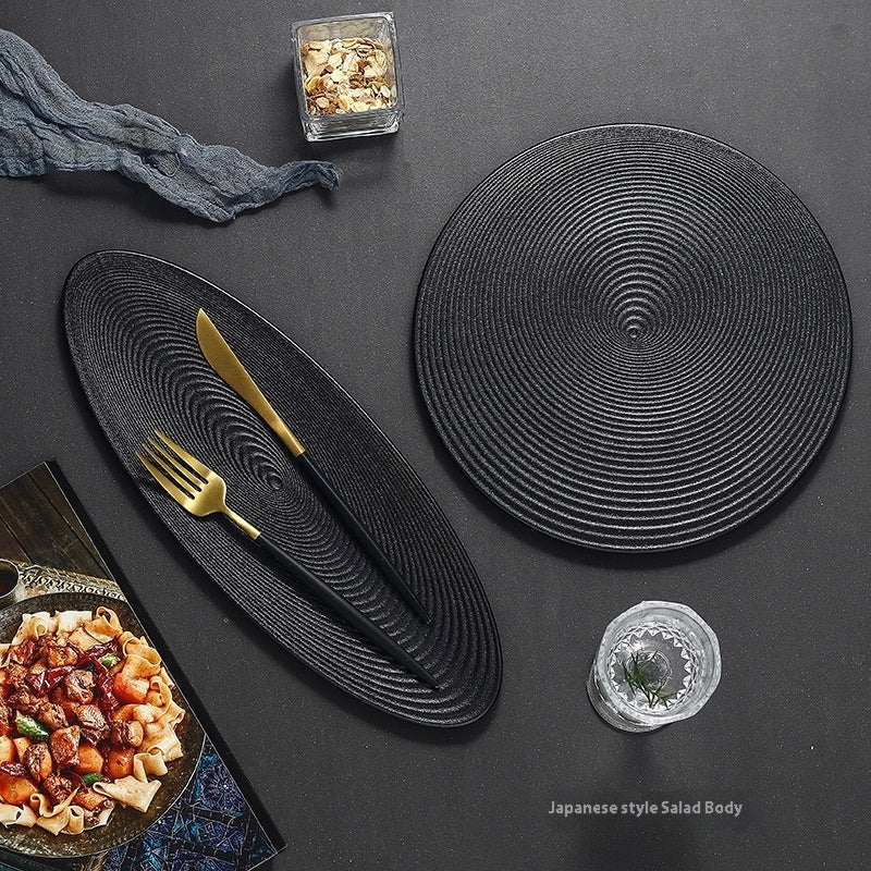 Rectangular Oval Ceramic Flat Plate