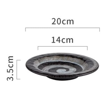 Retro Ceramic Round Plate