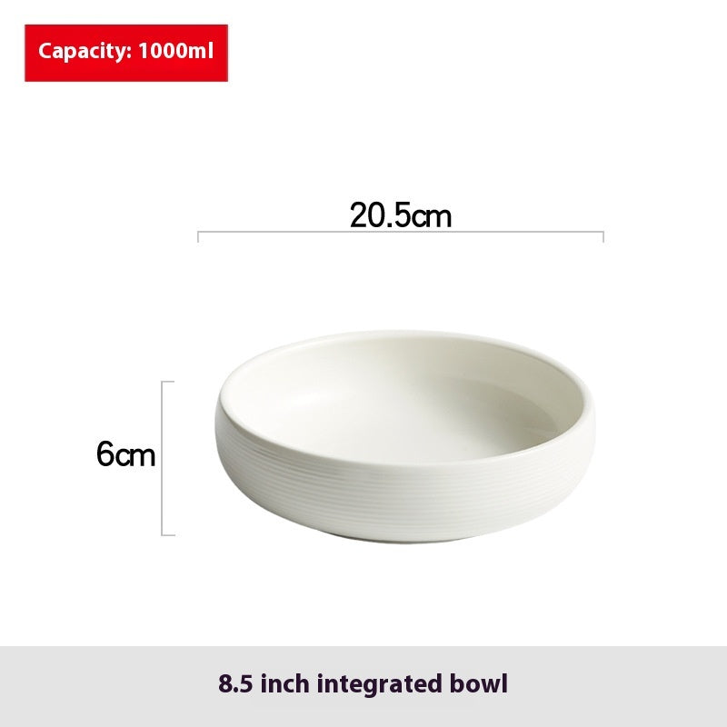 Ceramic Deep Round Household Plate Bowl